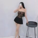 Aurora Charm – Stitched Satin Lace Tube Night Dress with Panty Free Size - Image 2